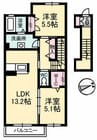 スターフィールドⅡ 2LDKの間取り