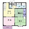 エルディム円座 3DKの間取り