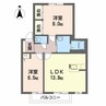 ヴィラ南原　Ｂ棟 2LDKの間取り