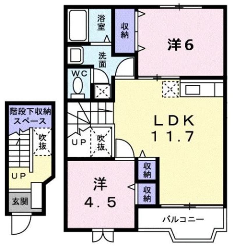 間取図 コーポリバーサイド　Ａ