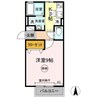 グレイスフルK 1Kの間取り