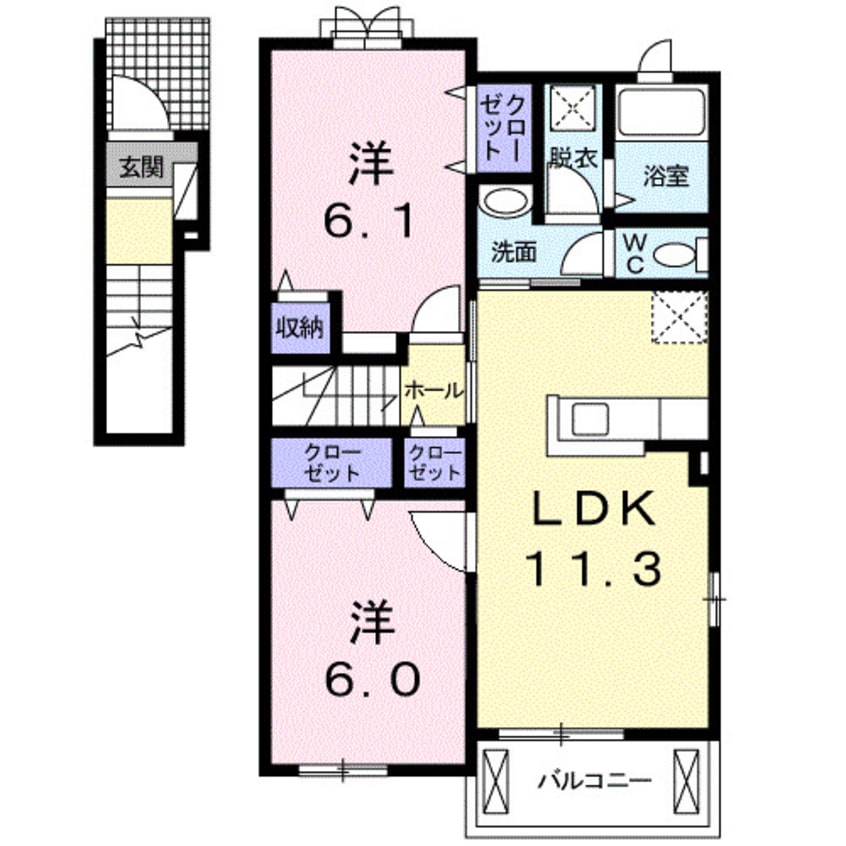 間取図 ラメゾン　ドゥ　カンパーニュＢ