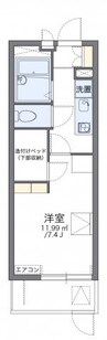 レオパレス夢Ｔｏｗｎ 1Kの間取り
