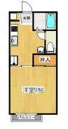 ガーデニア屋島 1Kの間取り