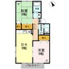 シャインポート屋島 B棟 2DKの間取り