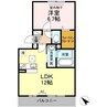 ロータス宇多津 1LDKの間取り