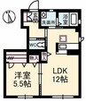 プロヌーブいつわ 1LDKの間取り