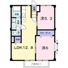 シャトレ苺Ａ 2LDKの間取り