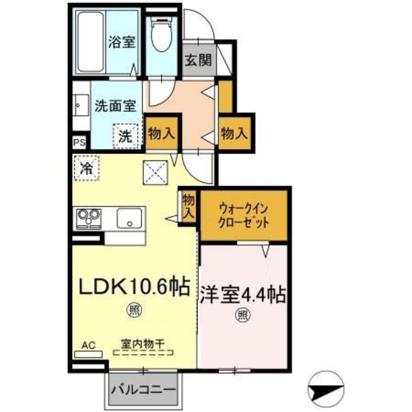 間取図 ユニヴェールⅡ　C棟