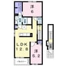 クレール　ハピネスＢ 2LDKの間取り