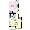 ニュープレイス　Ｂ 1LDKの間取り