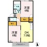 屋島ハイツ　B棟 2DKの間取り