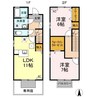 ブルー フォーレ C棟 2LDKの間取り