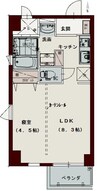 コリドール西内町 1LDKの間取り