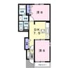 アンダンテＢ 2DKの間取り