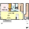 ミレット木太町 1LDKの間取り