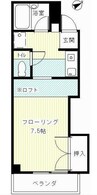 スカイコート 1Kの間取り