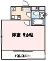 コーポリバーサイド 1Kの間取り