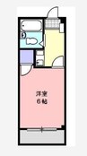 スズカ三木 1Kの間取り