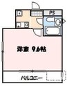 コーポリバーサイド 1Kの間取り