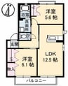 ロイヤルフェルティ　D棟 2LDKの間取り