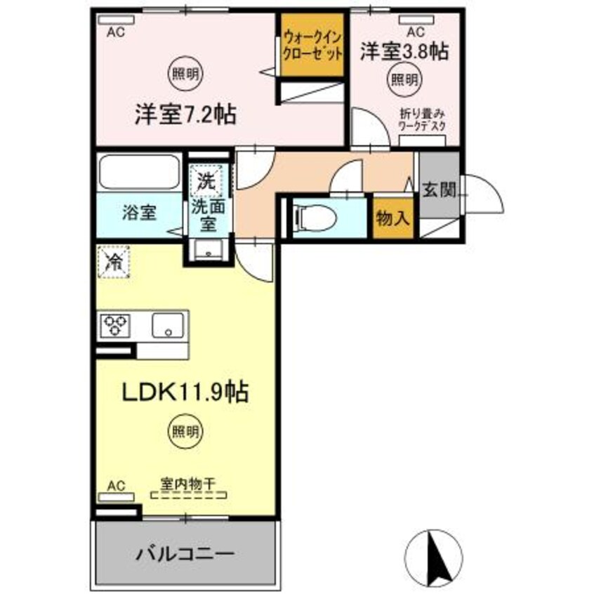 間取図 ユーフォリア　C棟