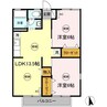 セジュール屋島 2LDKの間取り