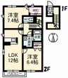 シャーメゾンさぬき　Ａ棟 2LDKの間取り