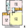 グレイスフル屋島　Ｂ棟 2LDKの間取り