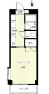 タートルハイツ 1Kの間取り