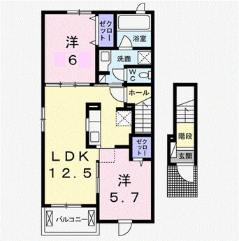 間取図 クラール木太Ｃ