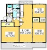ヴィラナリー屋島5号棟 3LDKの間取り