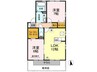 フォルテシモ木太 A棟 2LDKの間取り