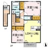 サンシャイン前田C棟 2LDKの間取り