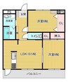 コーナス木太S 2LDKの間取り