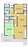 ベルメール香西 3DKの間取り