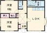 前田東町戸建て 2LDKの間取り