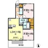 ラ・ソフィーA棟 2LDKの間取り