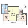 リベル松縄 2LDKの間取り