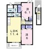 アルコバレーノⅠ 2LDKの間取り
