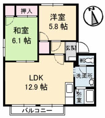 間取図 ドムスヒルズ D館