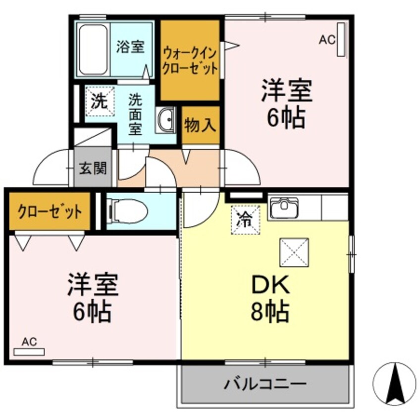 間取図 セジュール杉山 A棟