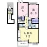 サニーフォレスタＢ 2LDKの間取り