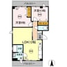 レジデンス水田駅前Ⅱ 2LDKの間取り