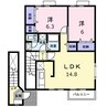 トゥジュールＥ 2LDKの間取り