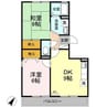 サンピア・K 2DKの間取り