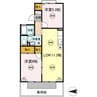 ドミール　タキグチ 2LDKの間取り