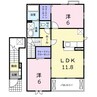 グラスランド　レジデンス　Ｈ 2LDKの間取り