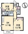 セントラル ヴィラッジュ A棟 2DKの間取り