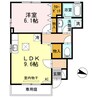 ルーラル タウン A棟 1LDKの間取り